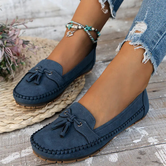 🔥Senaste dagskampanj 49% rabatt - Bekväma mjuka loafers för kvinnor i vintage stil med rosett