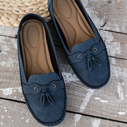 🔥Senaste dagskampanj 49% rabatt - Bekväma mjuka loafers för kvinnor i vintage stil med rosett