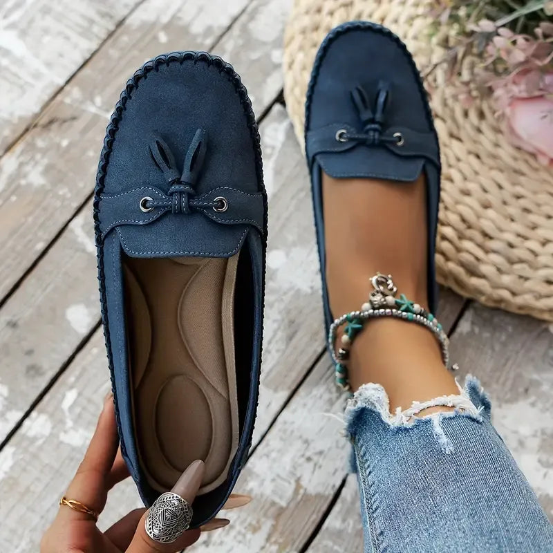 🔥Senaste dagskampanj 49% rabatt - Bekväma mjuka loafers för kvinnor i vintage stil med rosett
