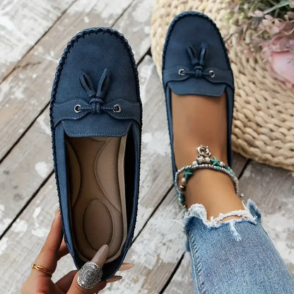 🔥Senaste dagskampanj 49% rabatt - Bekväma mjuka loafers för kvinnor i vintage stil med rosett