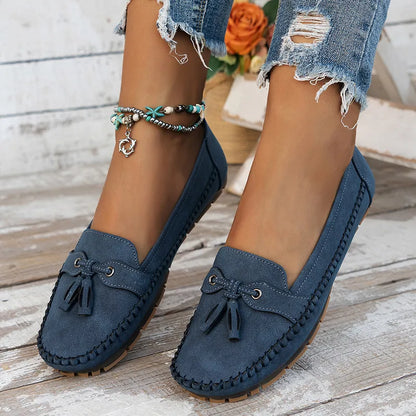 🔥Senaste dagskampanj 49% rabatt - Bekväma mjuka loafers för kvinnor i vintage stil med rosett