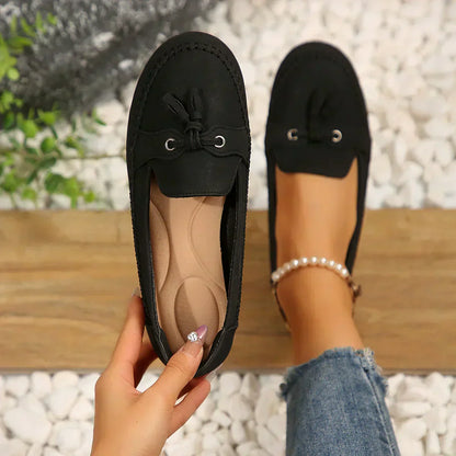 🔥Senaste dagskampanj 49% rabatt - Bekväma mjuka loafers för kvinnor i vintage stil med rosett