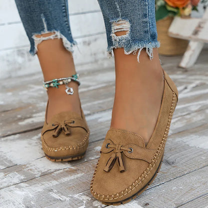🔥Senaste dagskampanj 49% rabatt - Bekväma mjuka loafers för kvinnor i vintage stil med rosett