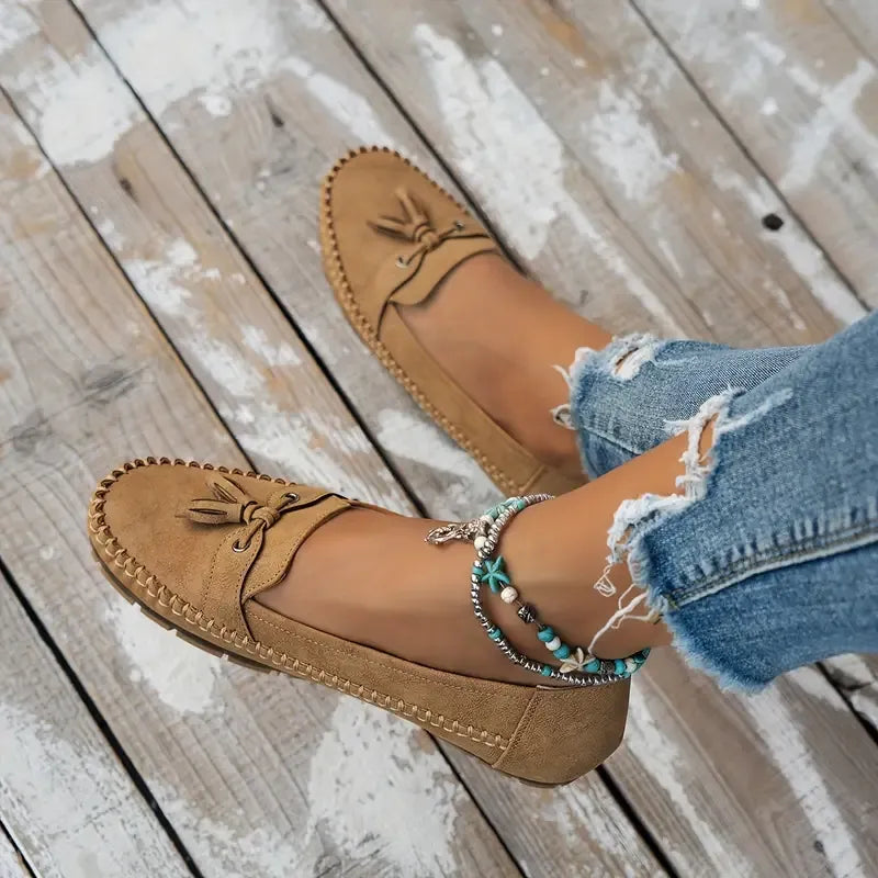 🔥Senaste dagskampanj 49% rabatt - Bekväma mjuka loafers för kvinnor i vintage stil med rosett