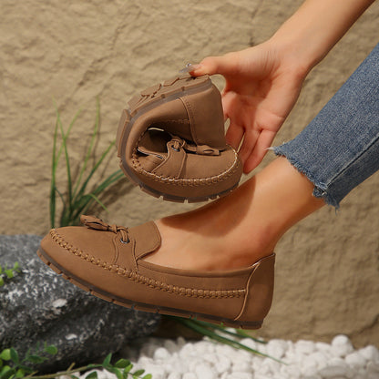 🔥Senaste dagskampanj 49% rabatt - Bekväma mjuka loafers för kvinnor i vintage stil med rosett