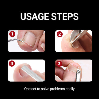 Professionell nagelklippare för inåtväxande tånaglar, 7 delar