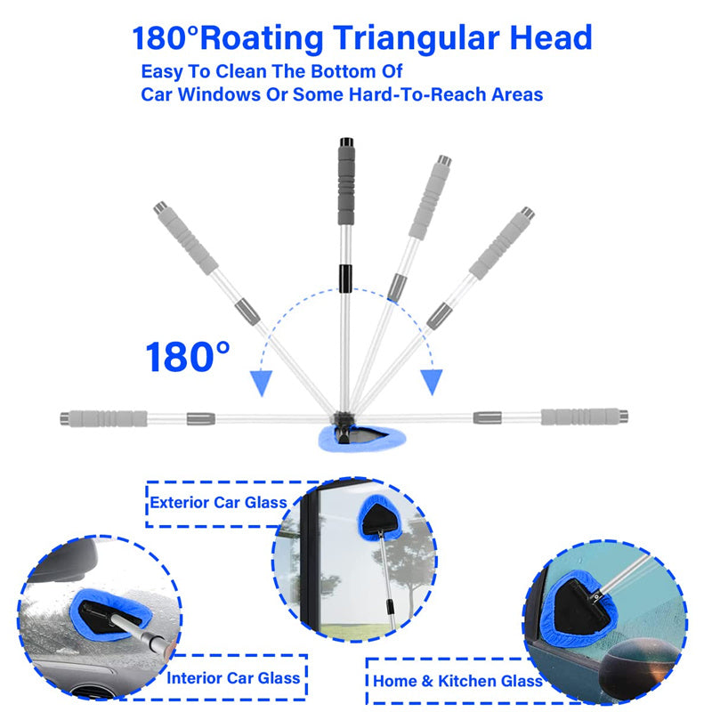 Rengöringsverktyg för bilrutor – Förlängbar & 180° roterbar