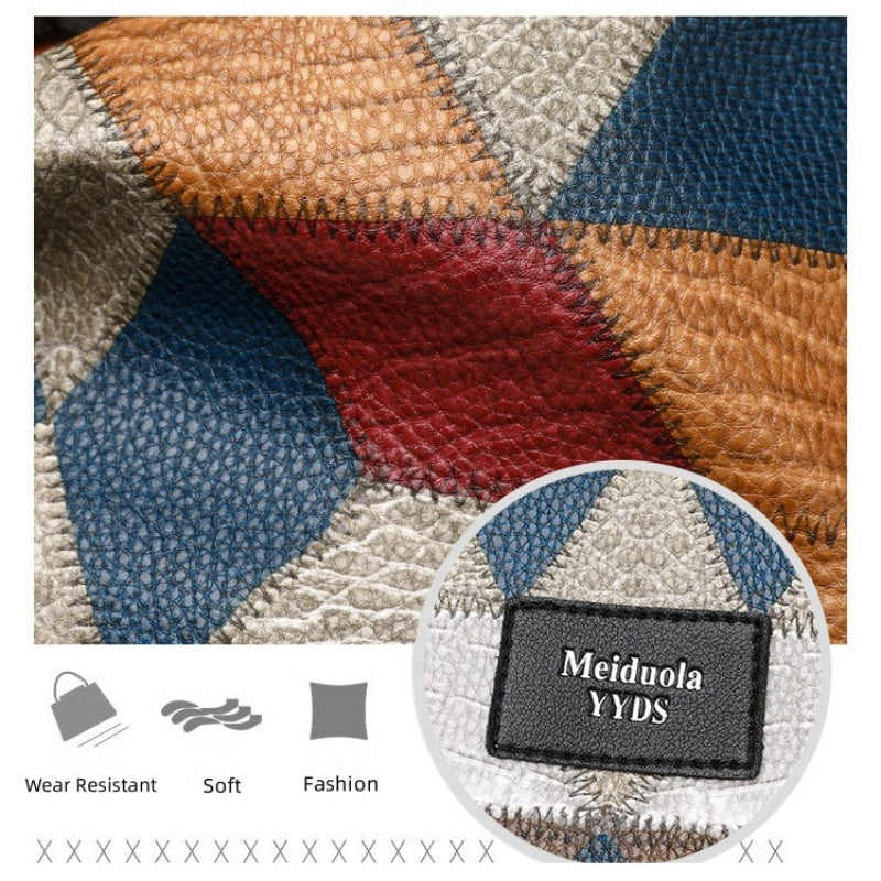 Patchwork-tygväska för kvinnor