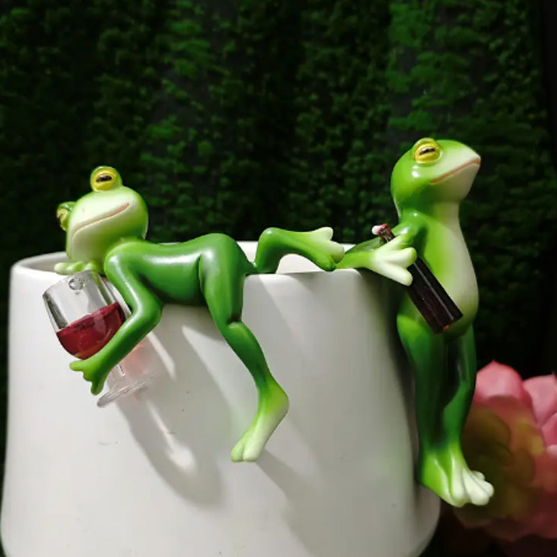 Grodfigurer i miniatyr Växtdekorationer