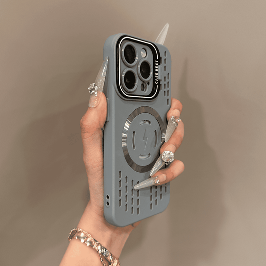 Mjukt silikonskyddsfodral med blixtsnabbt magnetiskt laddningsfodral för iPhone