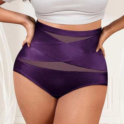 🌸Sista dagen - Köp en, få tre gratis✨ Högmidjade plus size-underkläder med korsvis magkontroll