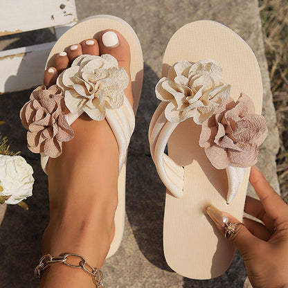 🌸Damernas Halksäkra Strand Sandaler med Blomdetaljer💖