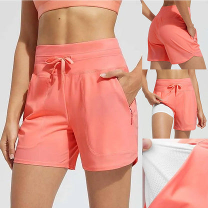 🌞Sommarrea 49% RABATT🩳Badshorts med hög midja, snabbtorkande för dam