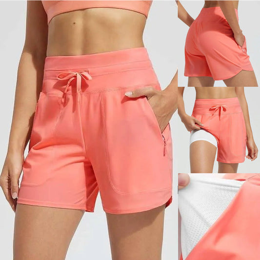 🌞Sommarrea 49% RABATT🩳Badshorts med hög midja, snabbtorkande för dam