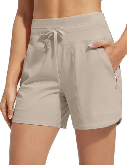 🌞Sommarrea 49% RABATT🩳Badshorts med hög midja, snabbtorkande för dam