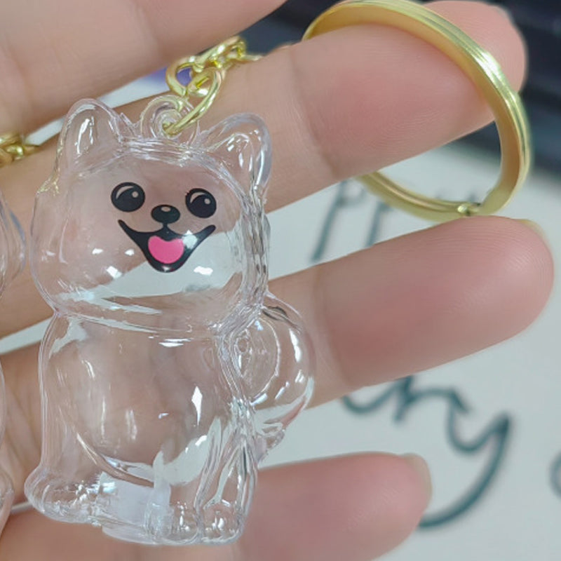 🐶Dog Hair Collector Nyckelring Charm Minnesmärke Förvaringslåda