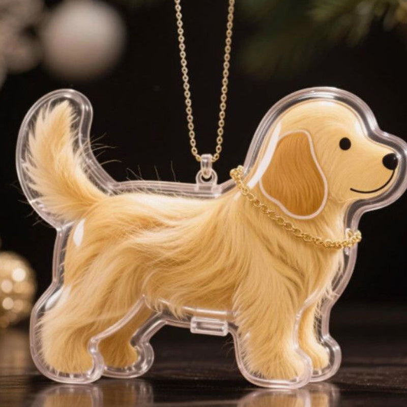 🐶Dog Hair Collector Nyckelring Charm Minnesmärke Förvaringslåda