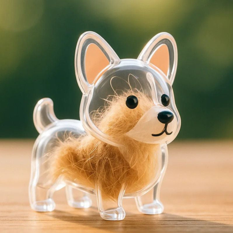 🐶Dog Hair Collector Nyckelring Charm Minnesmärke Förvaringslåda