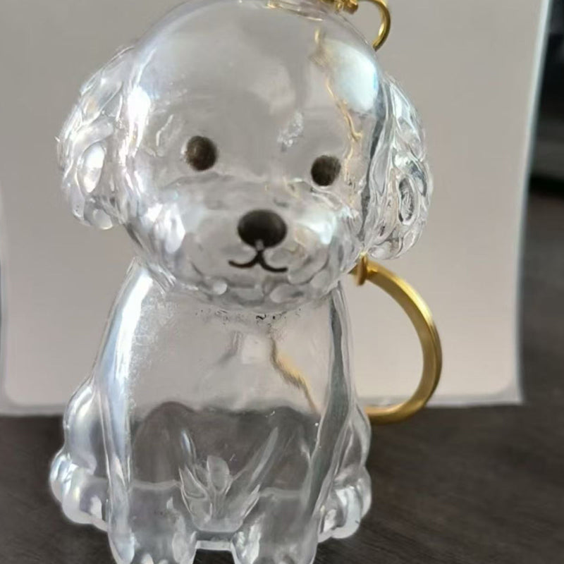 🐶Dog Hair Collector Nyckelring Charm Minnesmärke Förvaringslåda