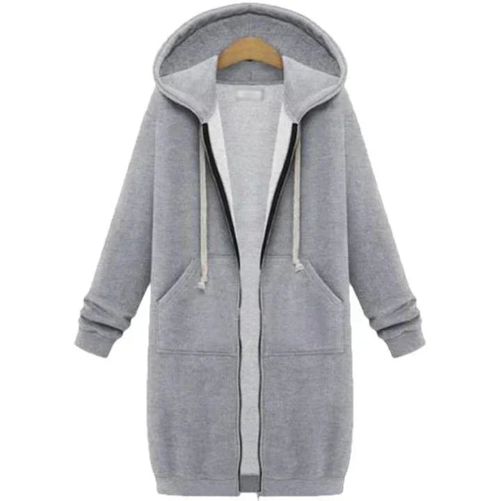 🚚 SPARA FRAKT: Köp 2 stk!🌸Lång sweatshirt med huva för kvinnor