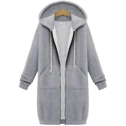 🚚 SPARA FRAKT: Köp 2 stk!🌸Lång sweatshirt med huva för kvinnor