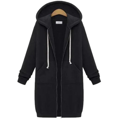 🚚 SPARA FRAKT: Köp 2 stk!🌸Lång sweatshirt med huva för kvinnor