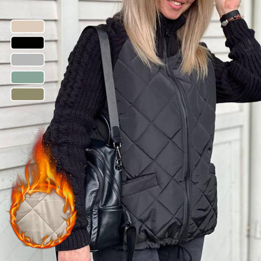 ⌛50% off clearance for a limited time!!!!🔥Stickad Patchwork Puffig Jacka för Kvinnor