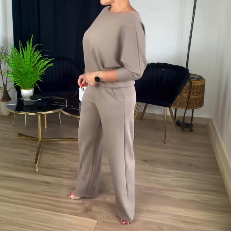 🔥Mest populärt🔥Hemkomfort + Business Elegance Lång kofta, topp och byxor, 3-delat set👚