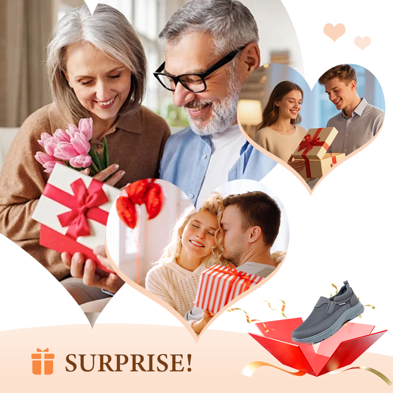 👟50% RABATT NU! ✨ Ortopediska Andningsbara Slip-On-Sneakers för Män - Stödjer Sulgång med Minnesskuminsatser för Bekväm Heltidsanvändning 🏃‍♂️💨