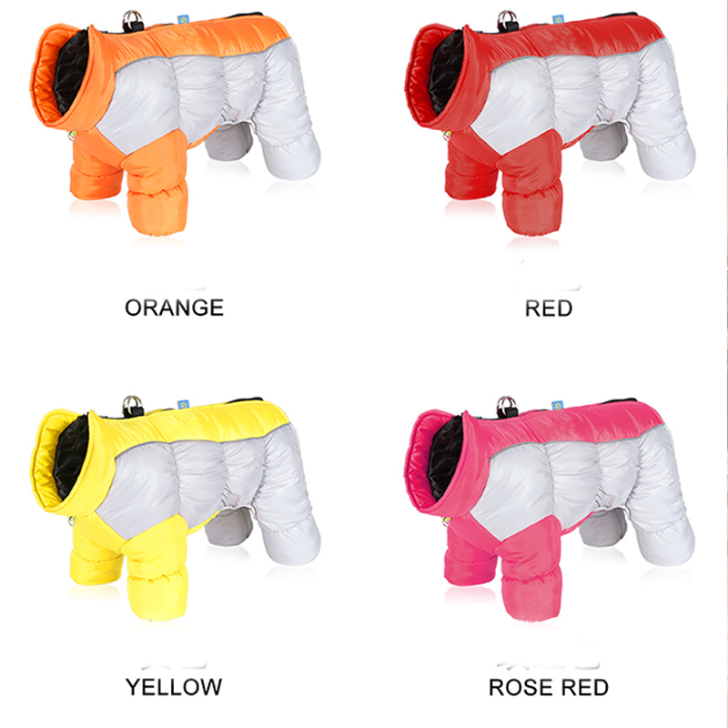 Reflekterande vattentät, förtjockad, varm hundkappa för små hunda