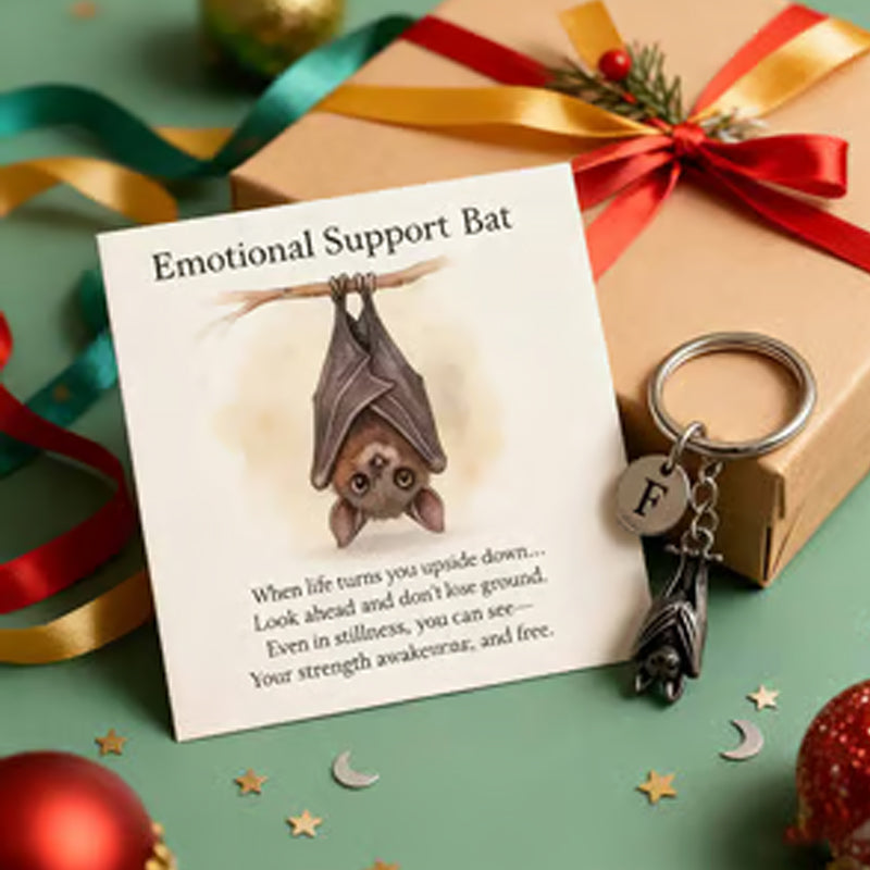 🦇Emotionell stöd-fladdermus-nyckelring