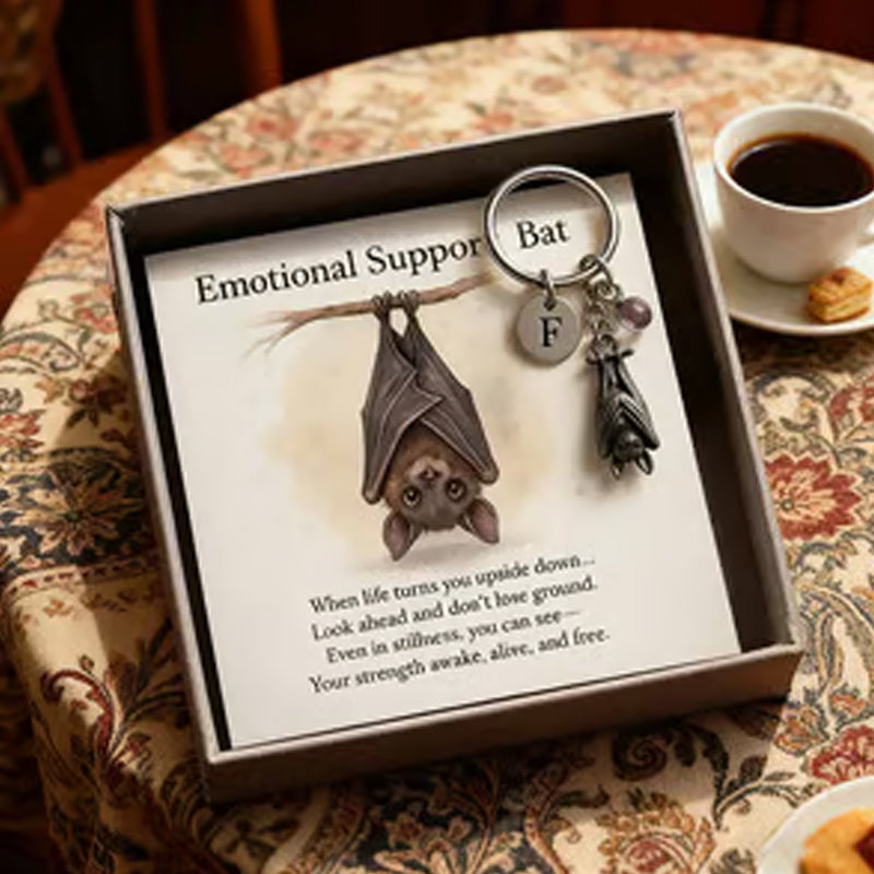 🦇Emotionell stöd-fladdermus-nyckelring