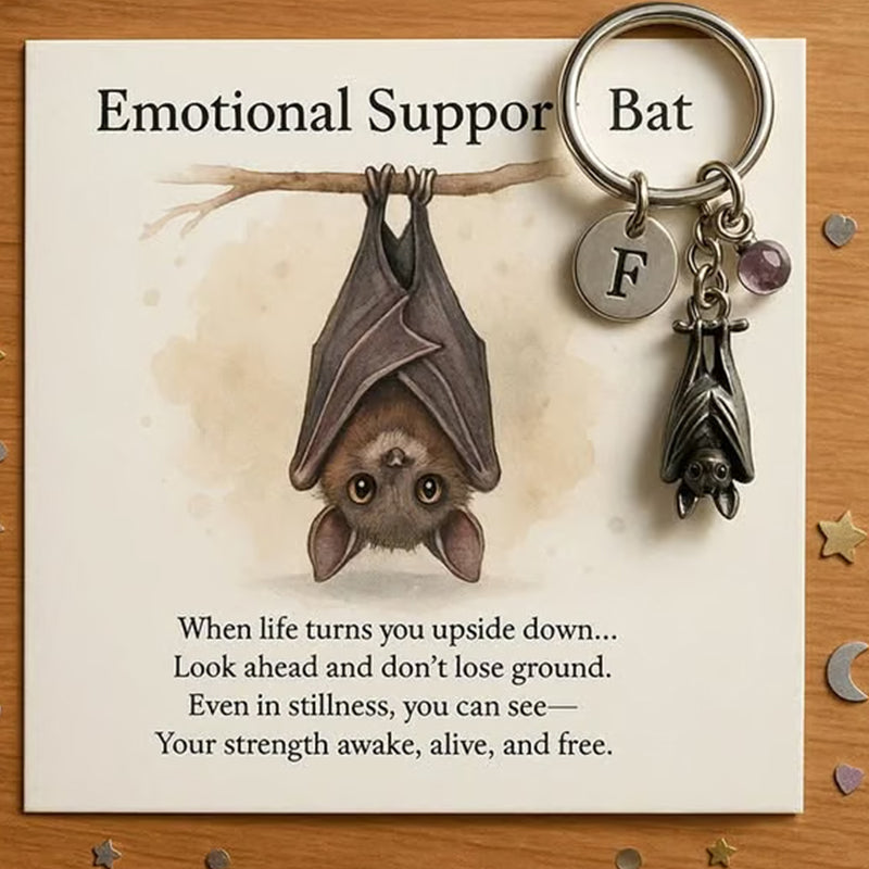 🦇Emotionell stöd-fladdermus-nyckelring