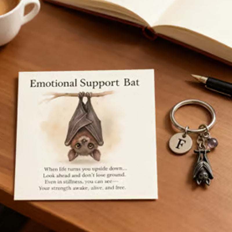 🦇Emotionell stöd-fladdermus-nyckelring