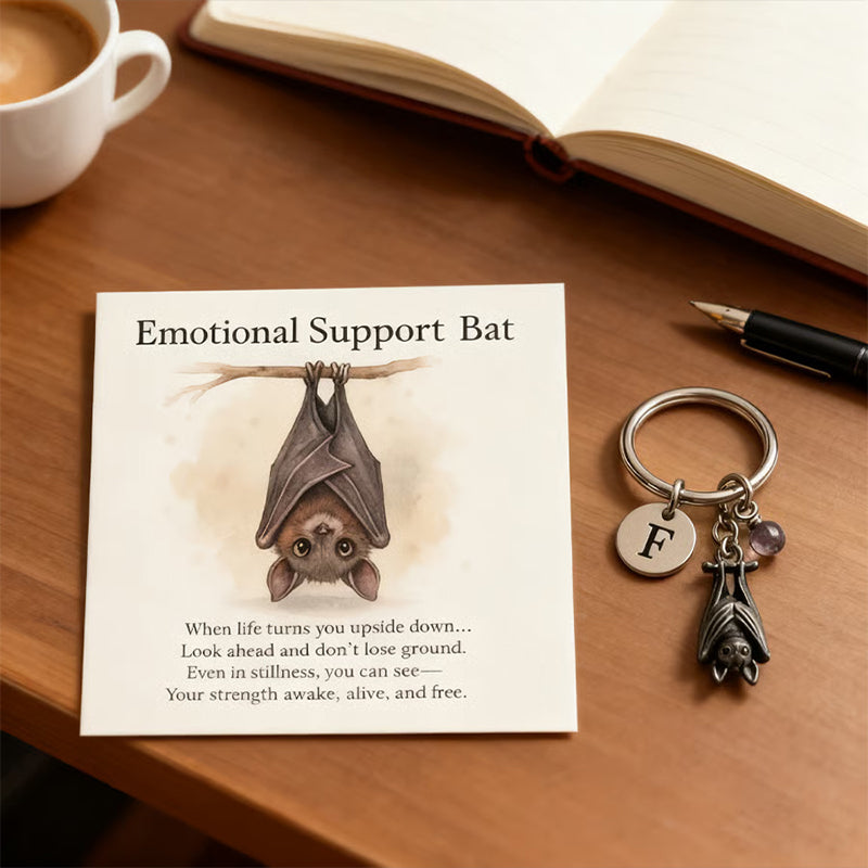 🦇Emotionell stöd-fladdermus-nyckelring