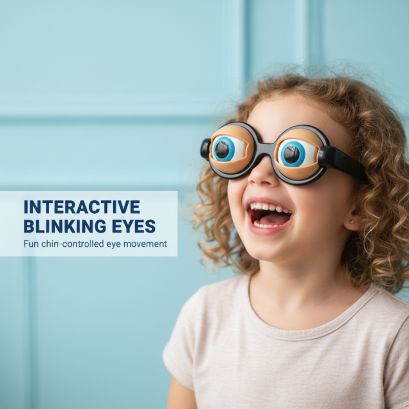 Barnens blinkande galna glasögon med dragband