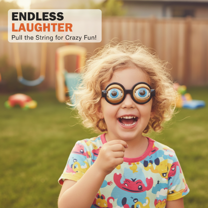 Barnens blinkande galna glasögon med dragband