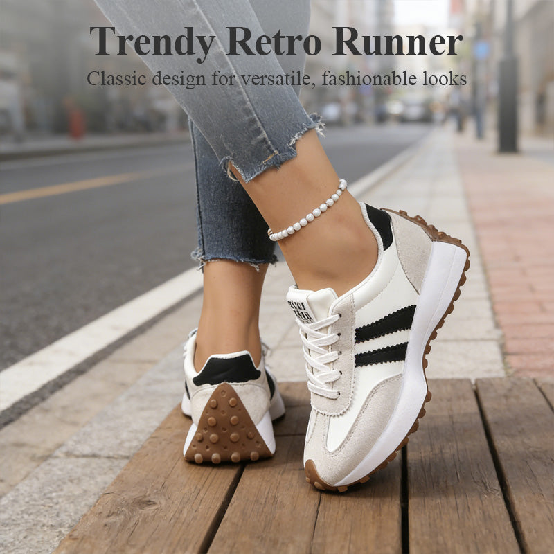 👟💥 49% RABATT! | Låga Casualskor för Damer – 4cm Plattform, Retrodesign & Halksäker!