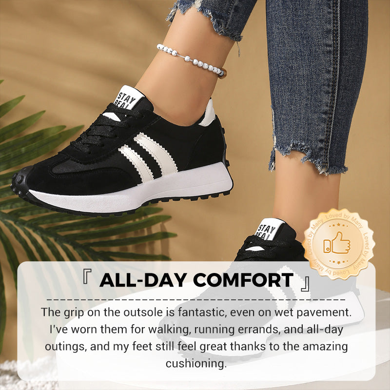 👟💥 49% RABATT! | Låga Casualskor för Damer – 4cm Plattform, Retrodesign & Halksäker!