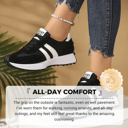 👟💥 49% RABATT! | Låga Casualskor för Damer – 4cm Plattform, Retrodesign & Halksäker!