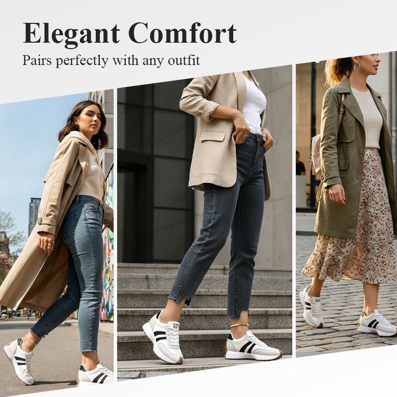 👟💥 49% RABATT! | Låga Casualskor för Damer – 4cm Plattform, Retrodesign & Halksäker!