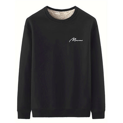 Herrtröja med termofoder och rund hals