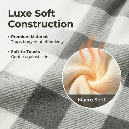 🎅SISTA DAG REA 50% RABATT🔥Vinter Vintage Pläd Elastisk Rak Lös Tjocka Varma Casual Byxor