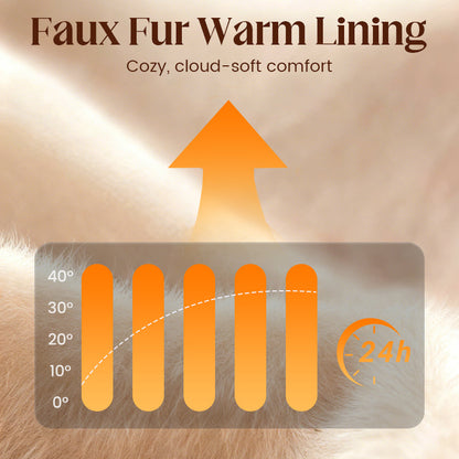 Bekväma slip-on-loafers för damer med ullfoder