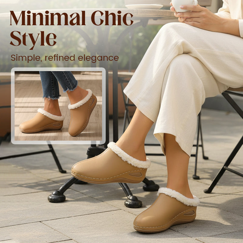 Bekväma slip-on-loafers för damer med ullfoder