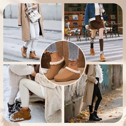 Bekväma slip-on-loafers för damer med ullfoder