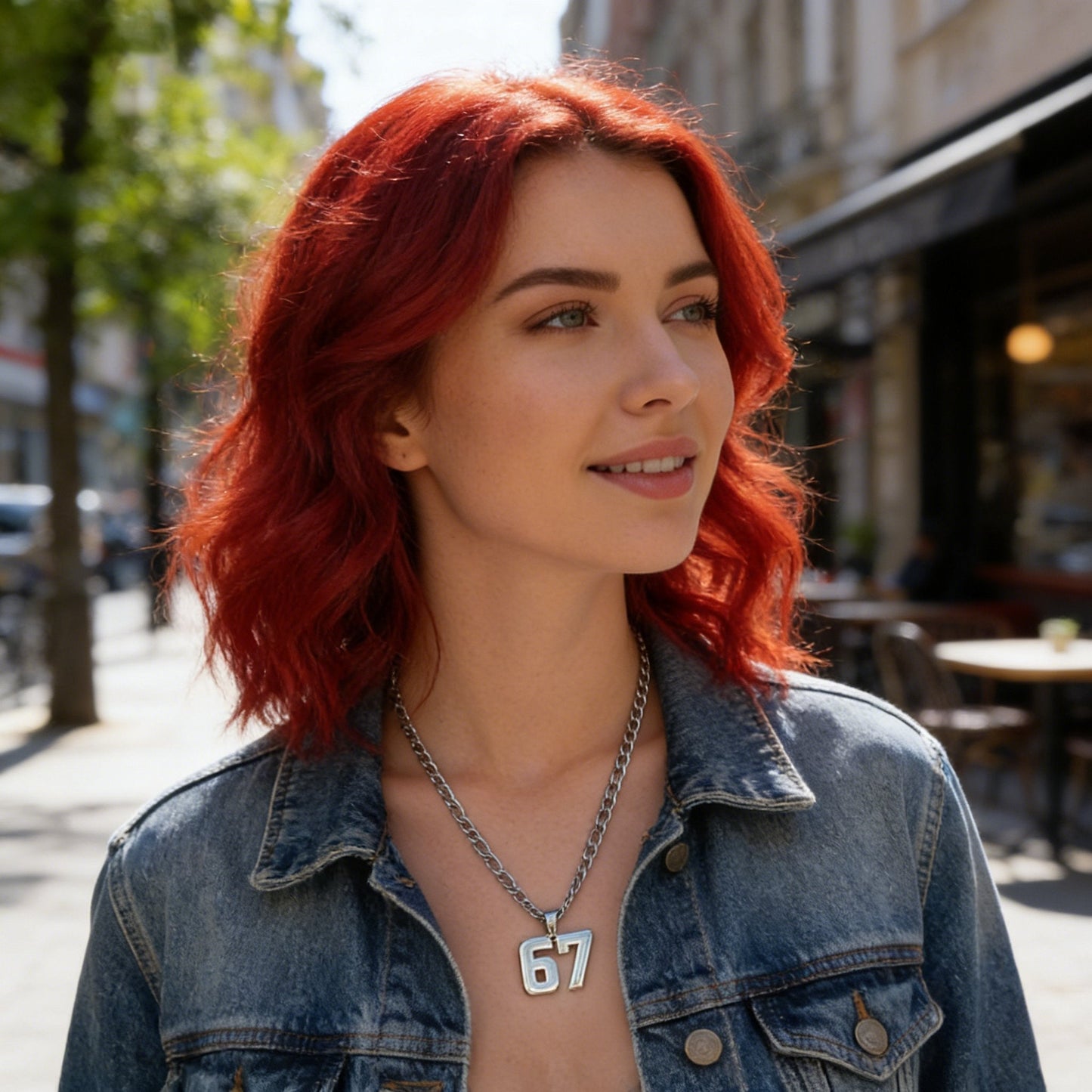 🔥Hett Rea✨ 67 Nummer Hängsmycke Halsband – Modeuttryck