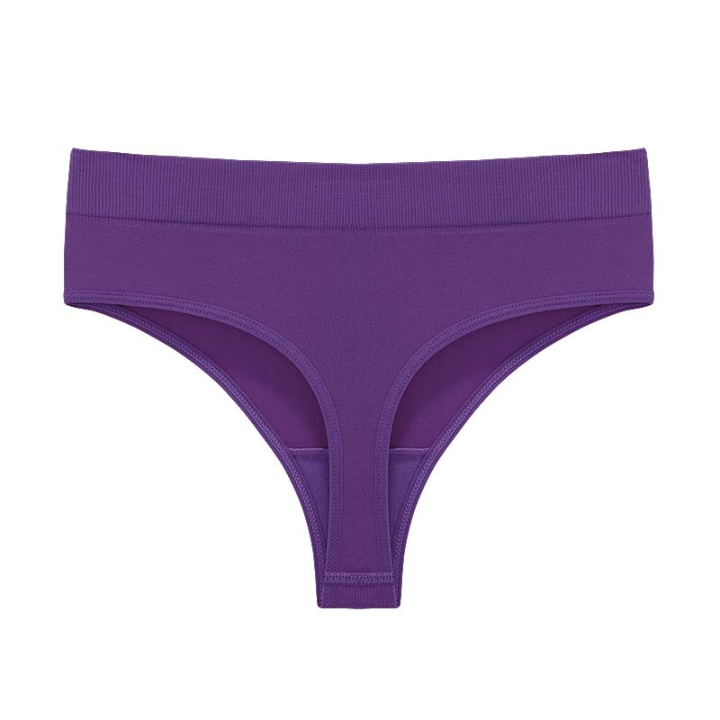 Sömlös ribbad stringtrosa för dam