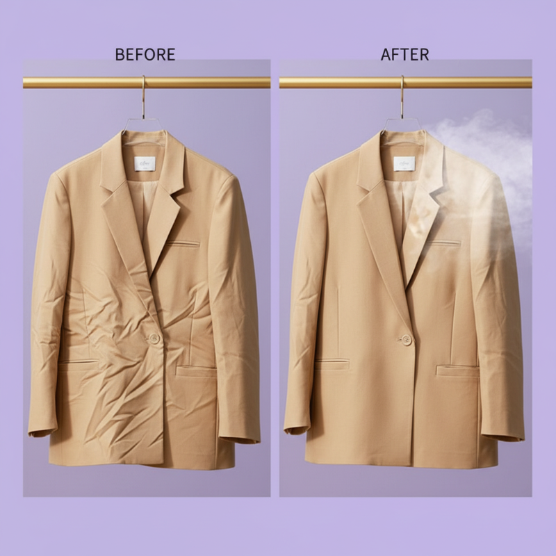 Bärbar handhållen klädångare