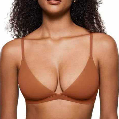 💞 Kvinnors trådlös triangel-bralette med jelly-stöd